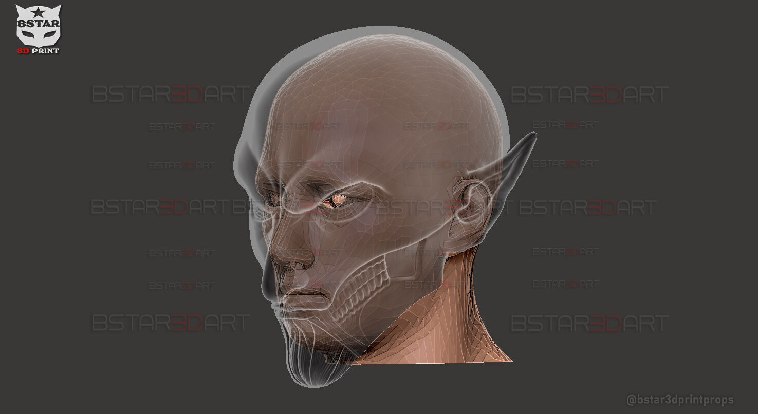 Eren Final Form Head Wearable - No Hair - Attack On Titan 3D print model_26