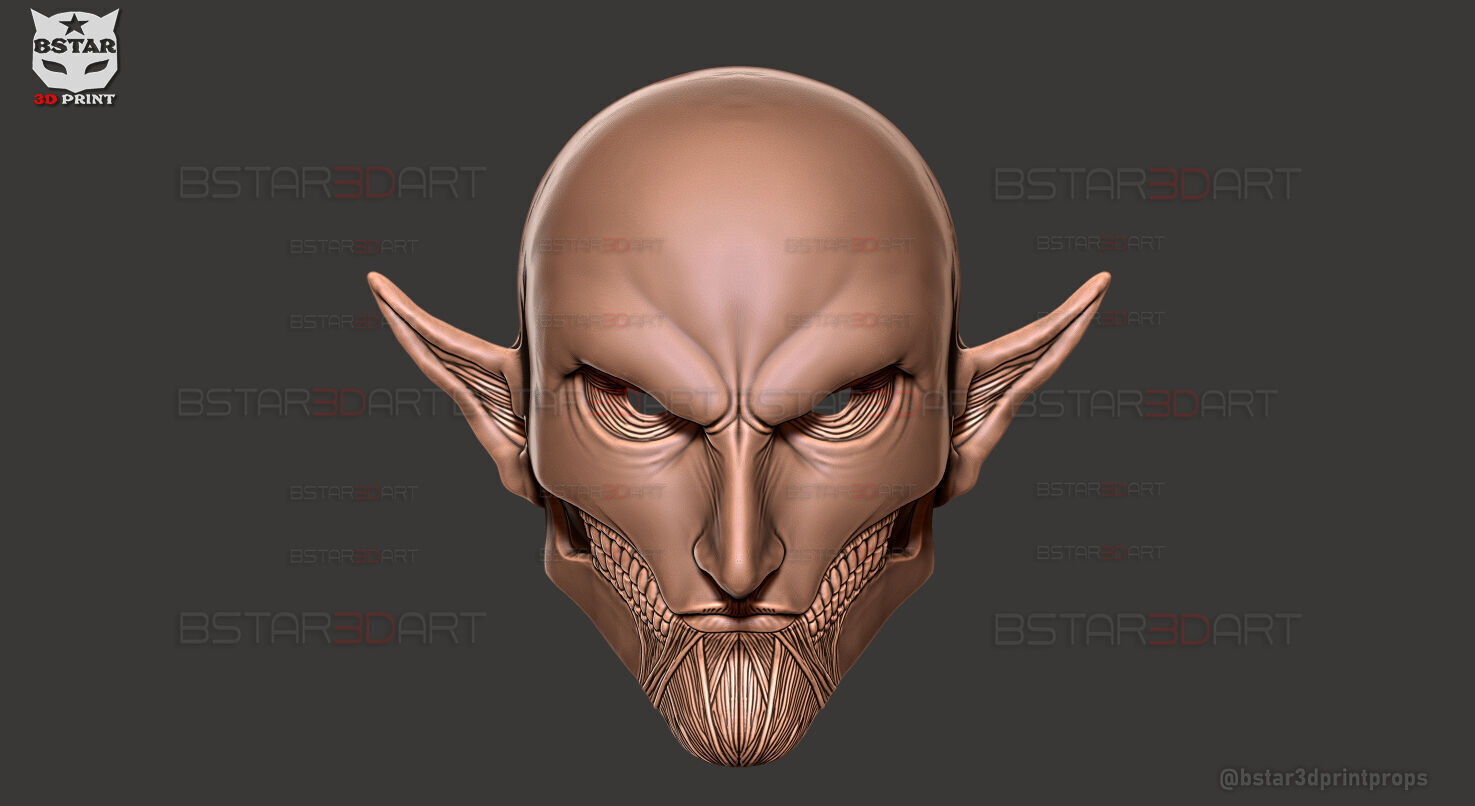 Eren Final Form Head Wearable - No Hair - Attack On Titan 3D print model_20
