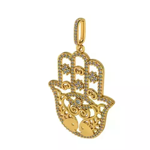 Pendant Fatima Hamsa Hand