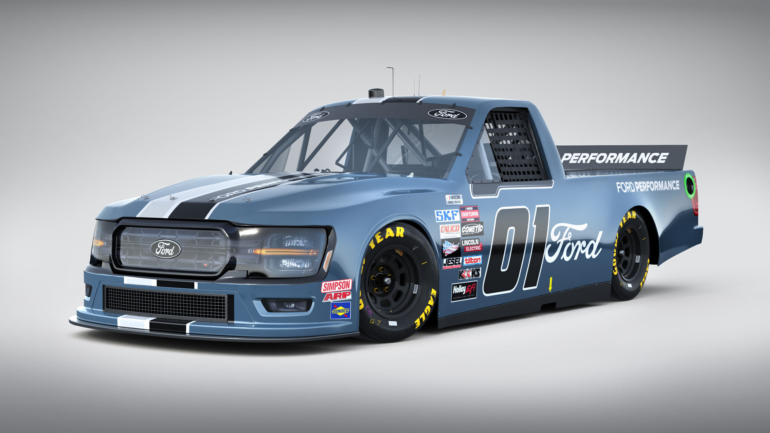 Truck Nascar F-150 2025 Template 3D model_1