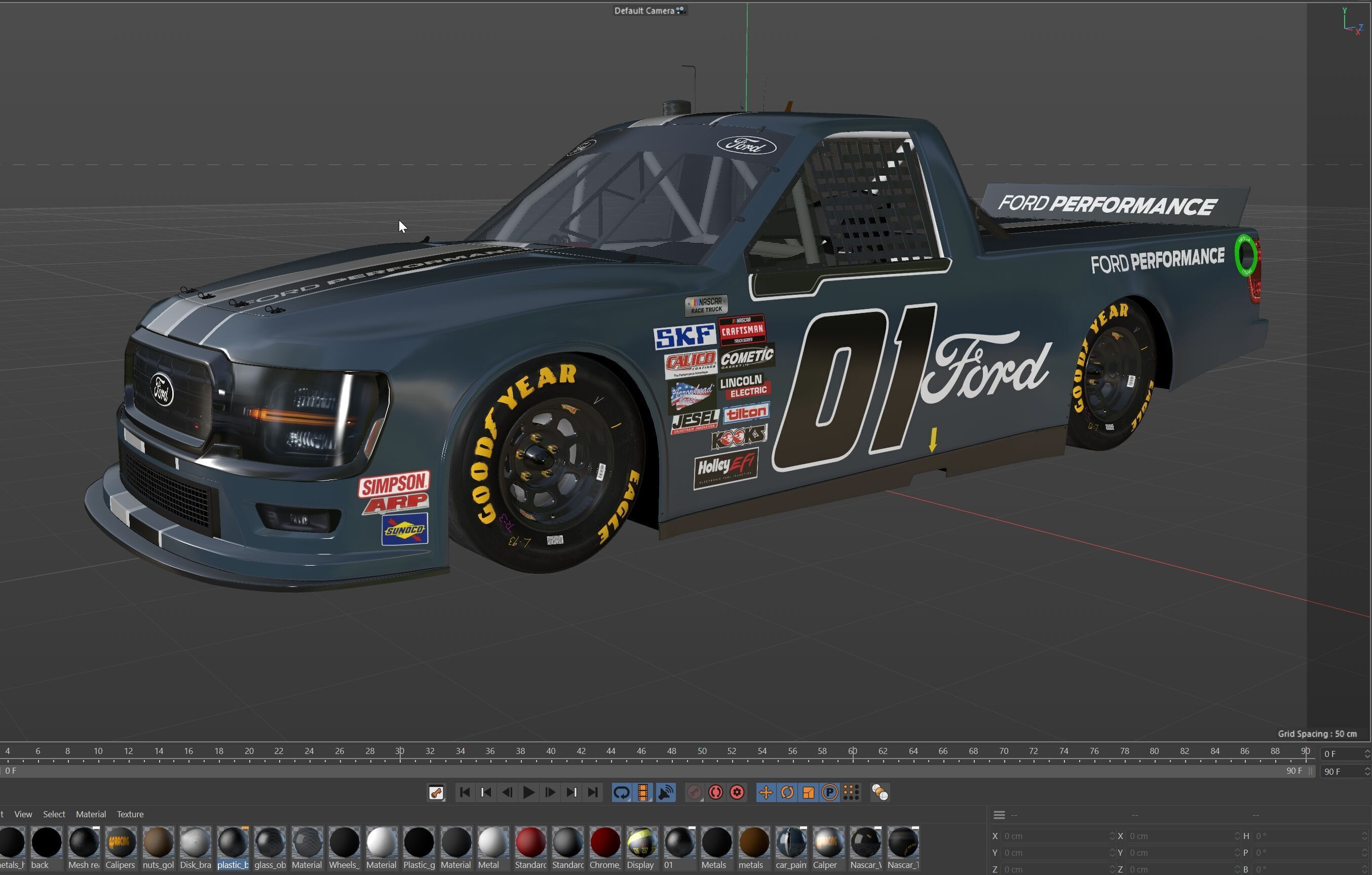 Truck Nascar F-150 2025 Template 3D model_16