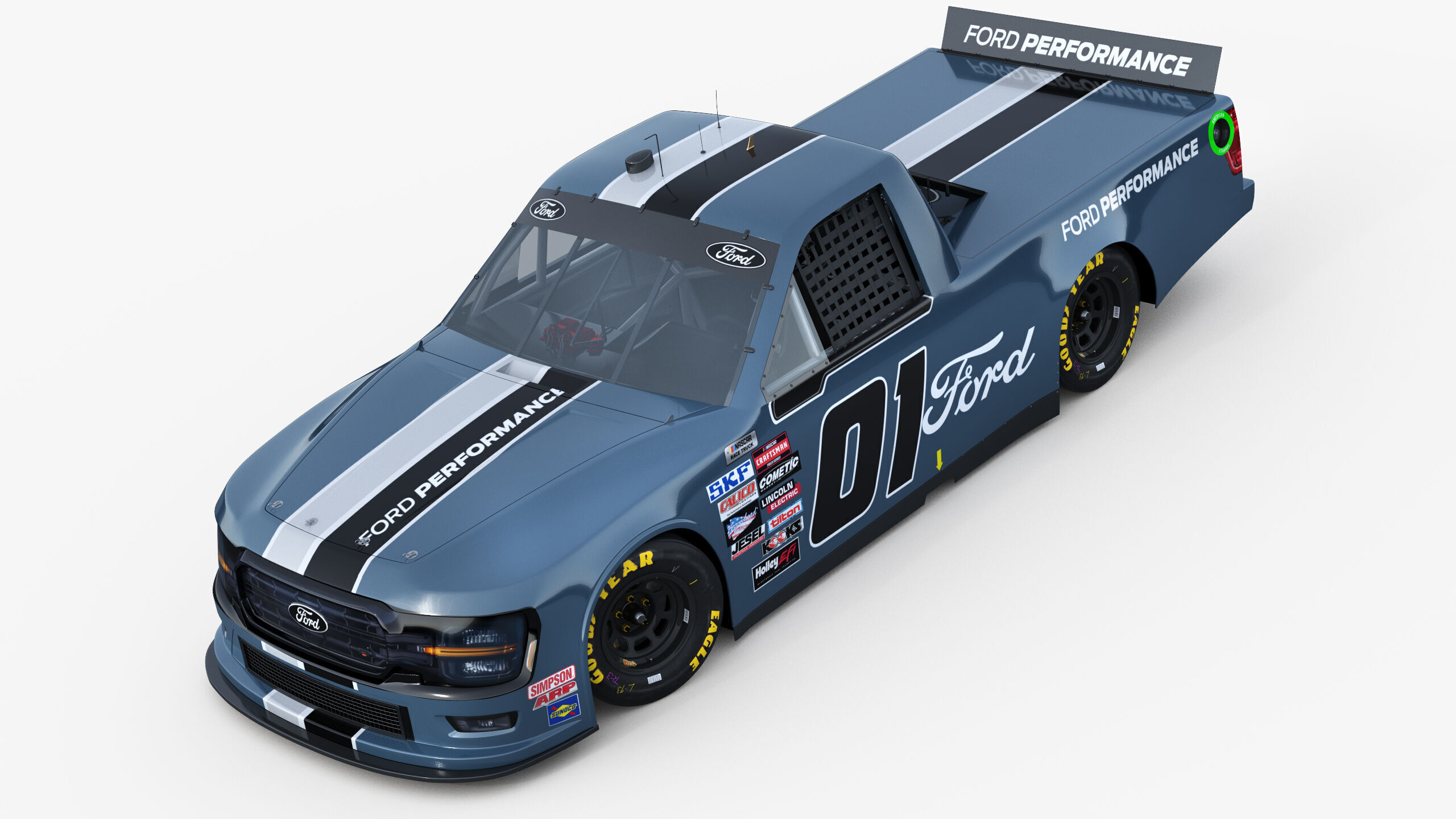 Truck Nascar F-150 2025 Template 3D model_11
