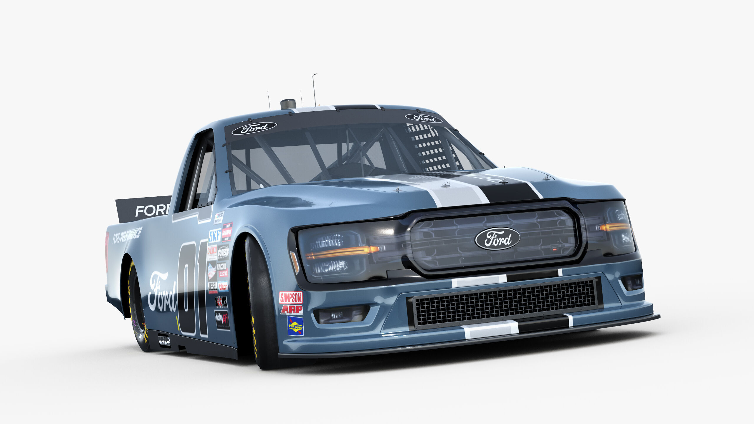 Truck Nascar F-150 2025 Template 3D model_9