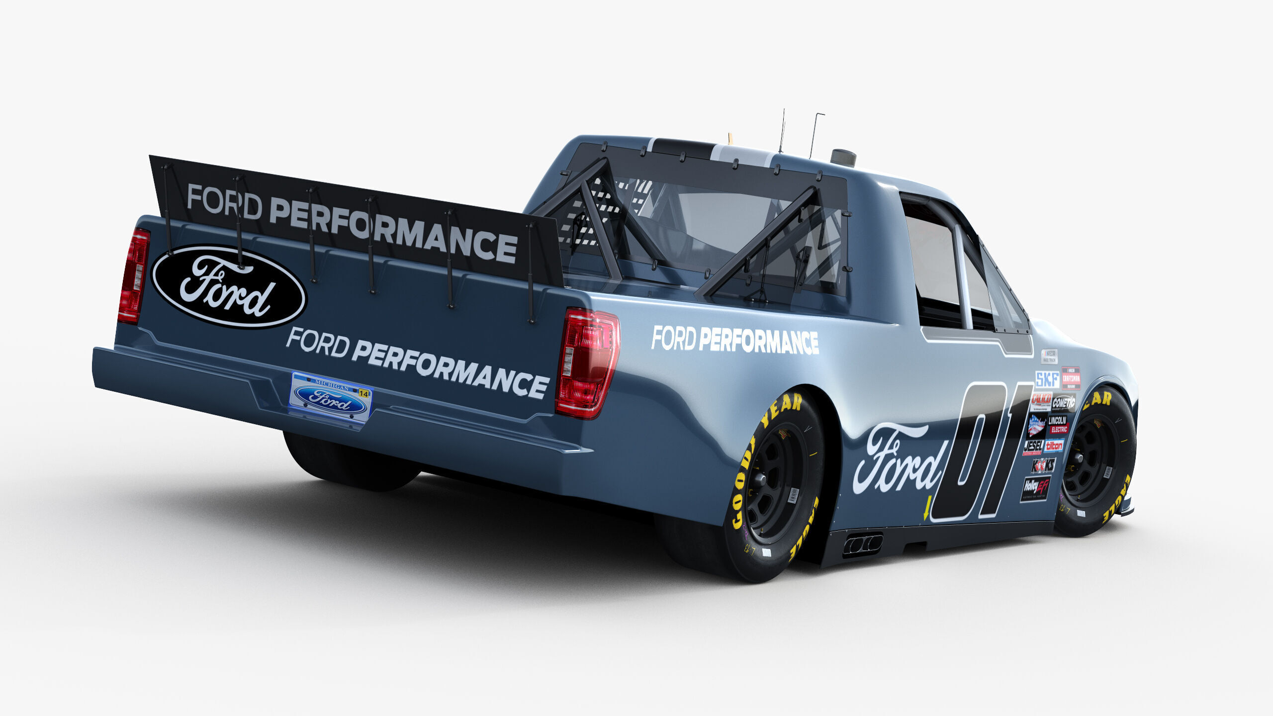 Truck Nascar F-150 2025 Template 3D model_5