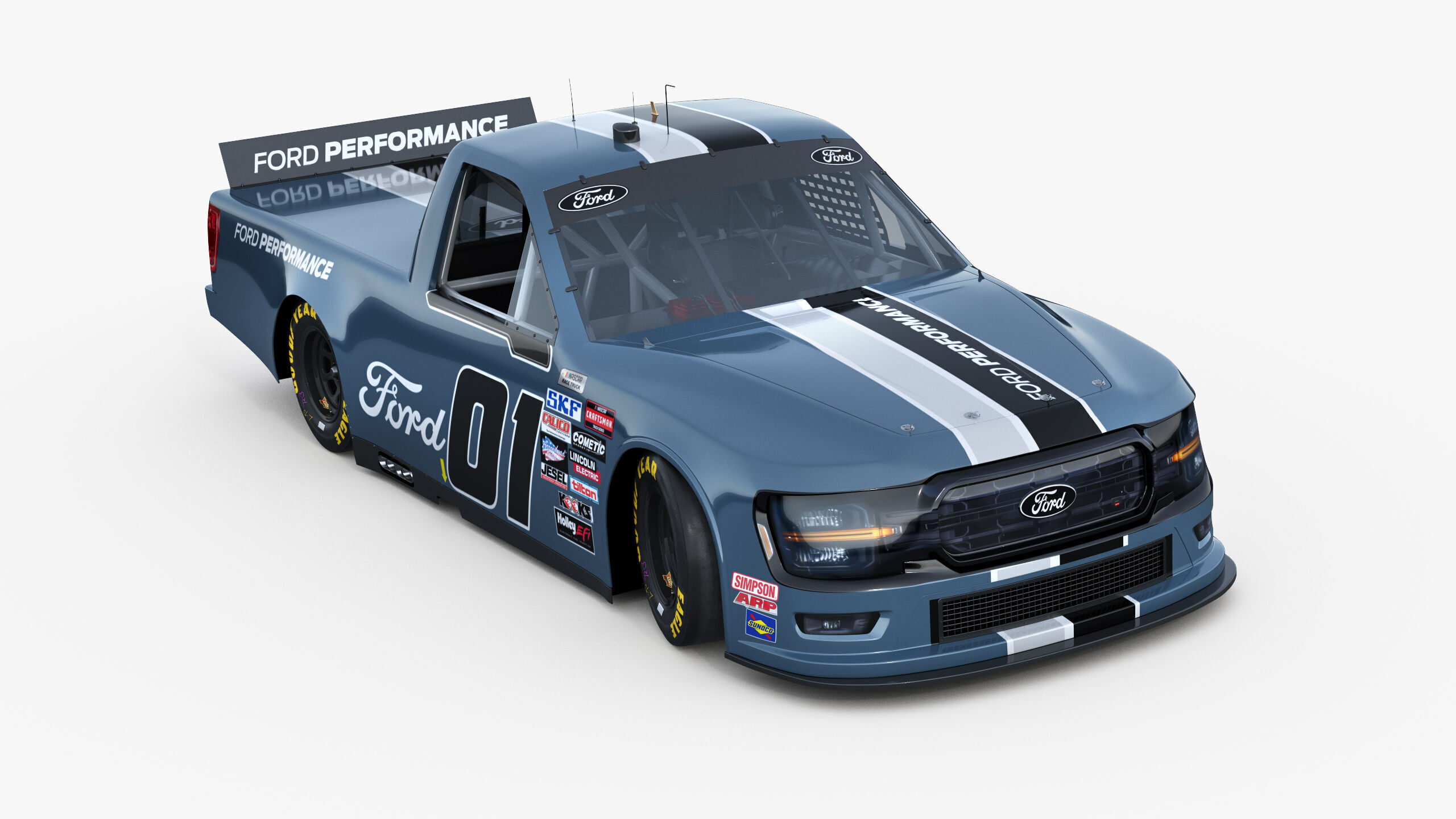 Truck Nascar F-150 2025 Template 3D model_8