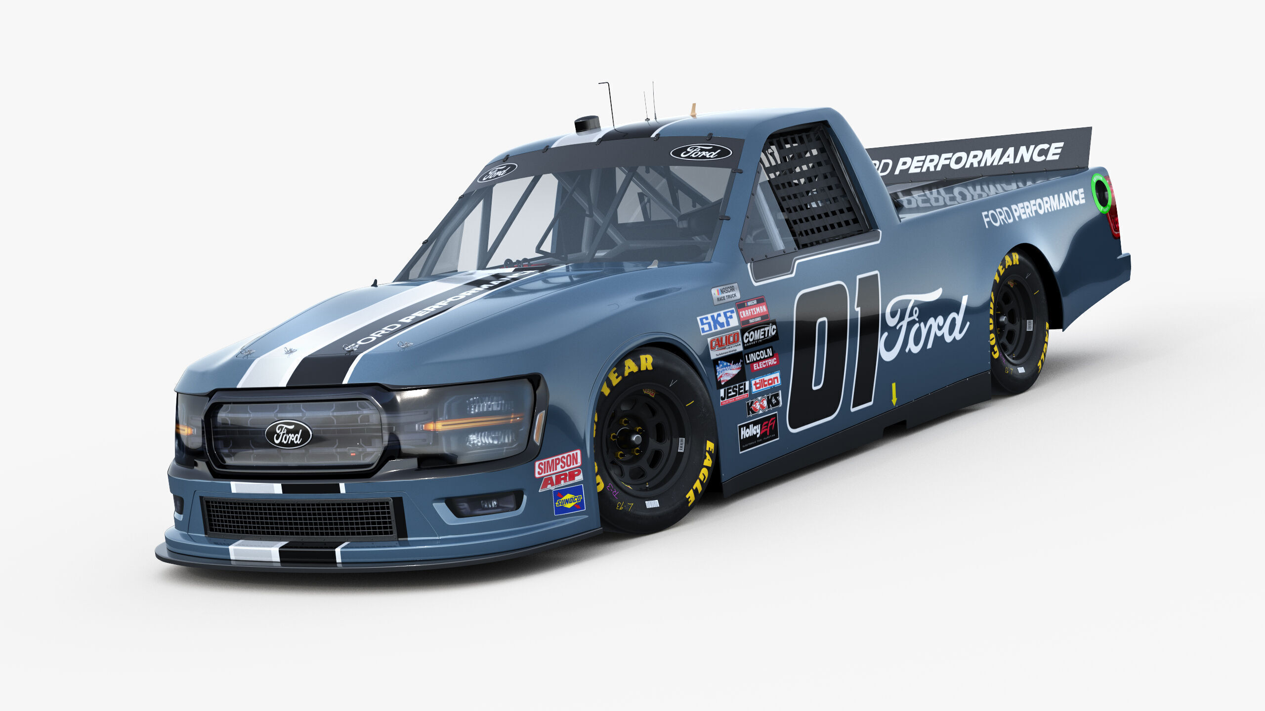 Truck Nascar F-150 2025 Template 3D model_3