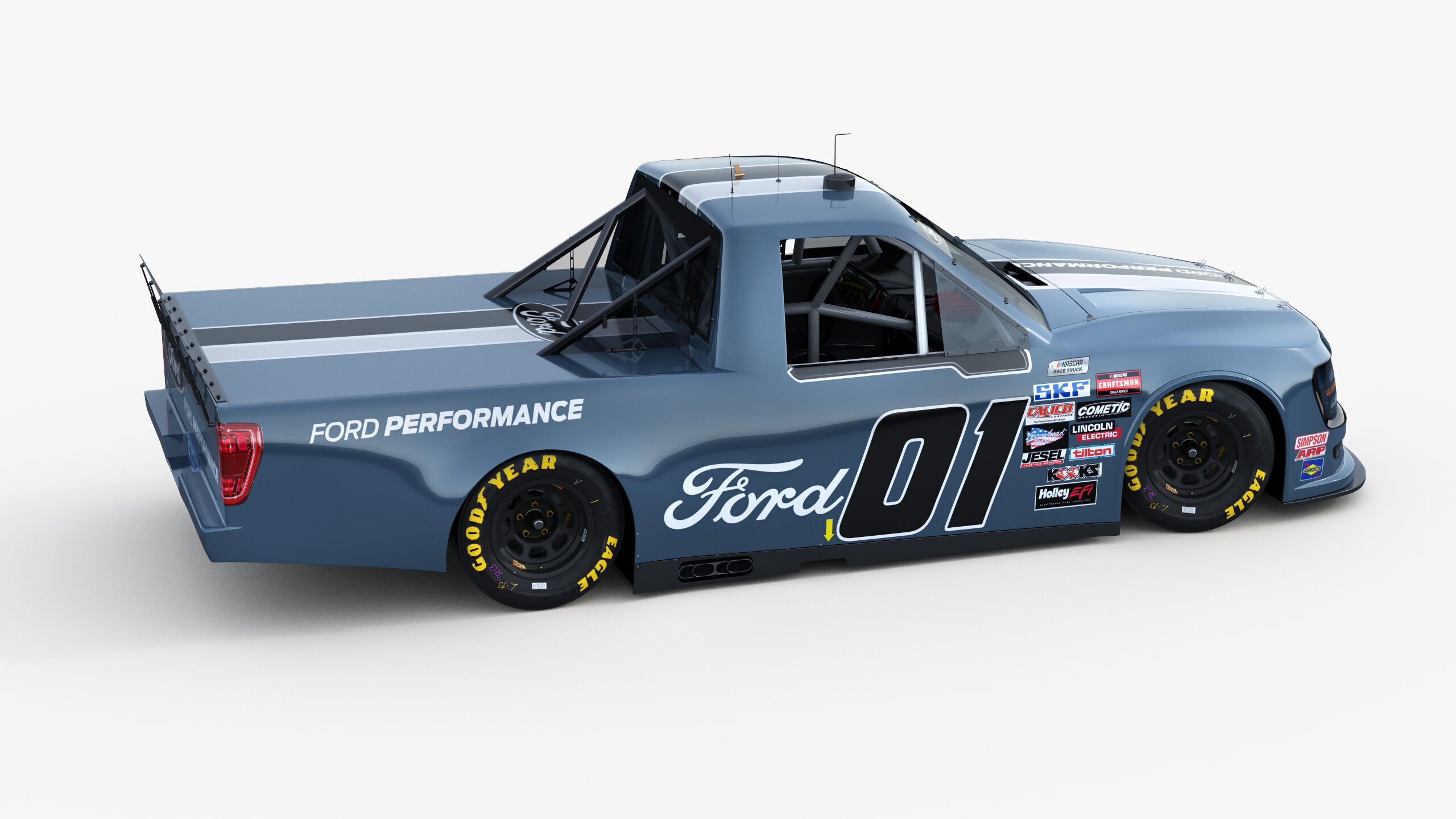 Truck Nascar F-150 2025 Template 3D model_7