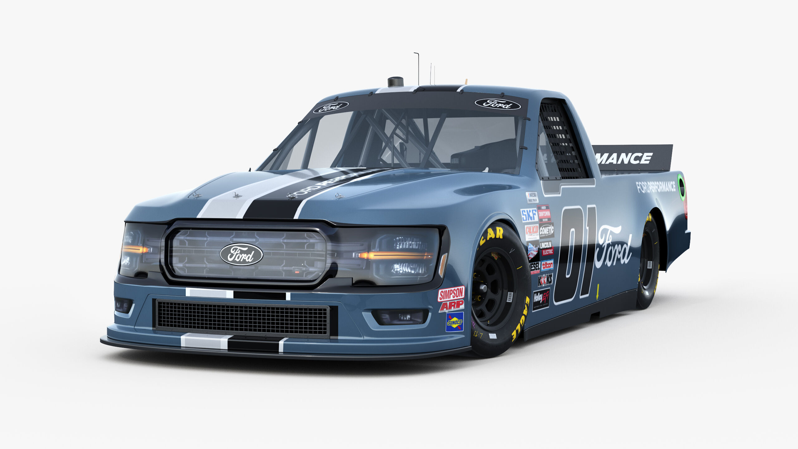 Truck Nascar F-150 2025 Template 3D model_2