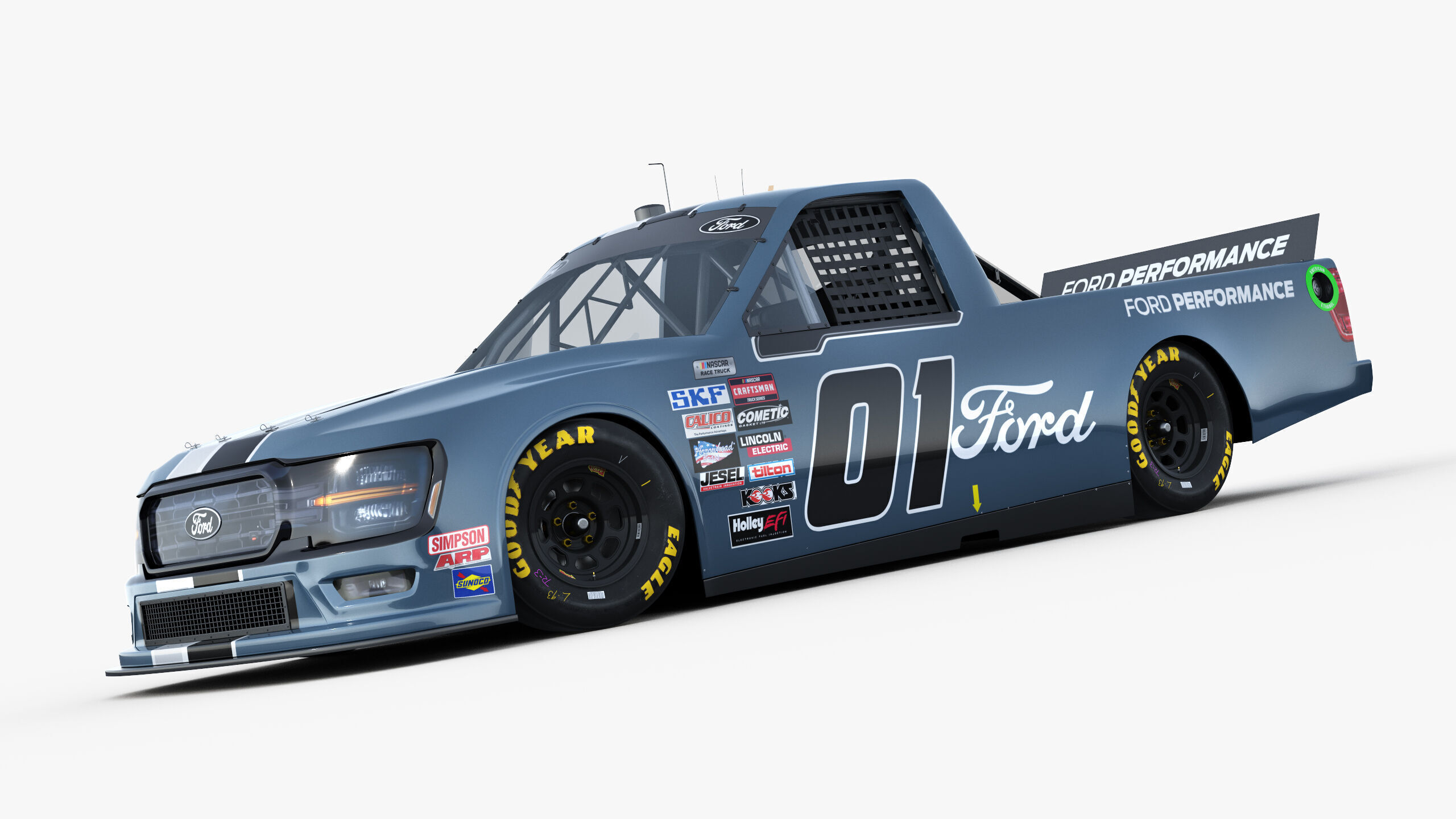 Truck Nascar F-150 2025 Template 3D model_12