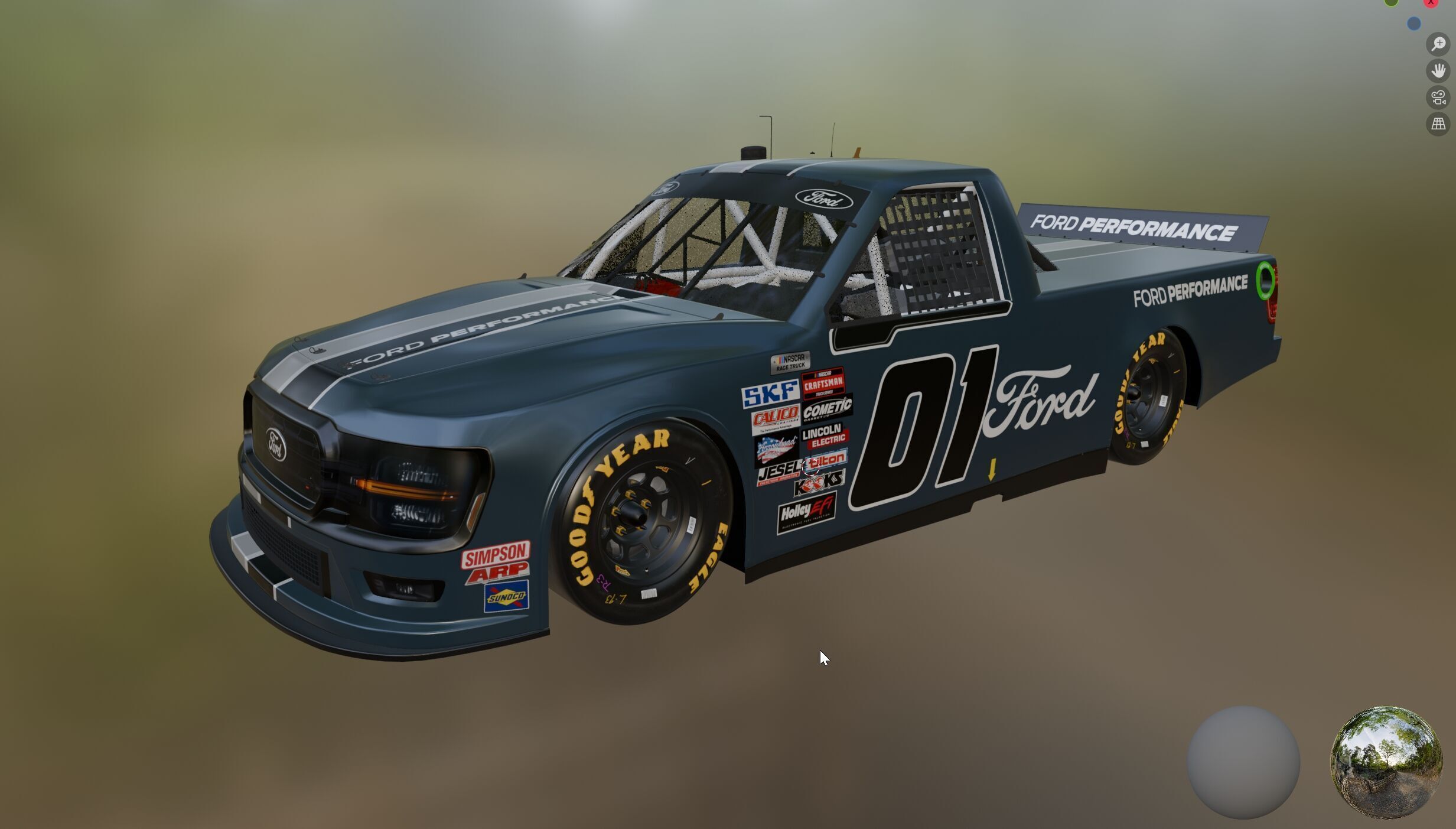 Truck Nascar F-150 2025 Template 3D model_17