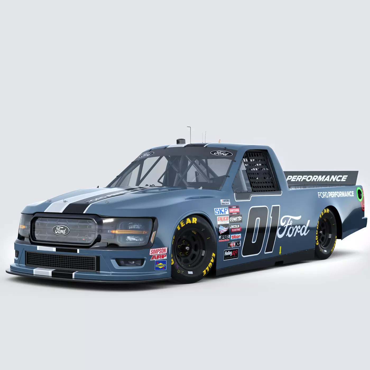 Truck Nascar F-150 2025 Template 3D model_0