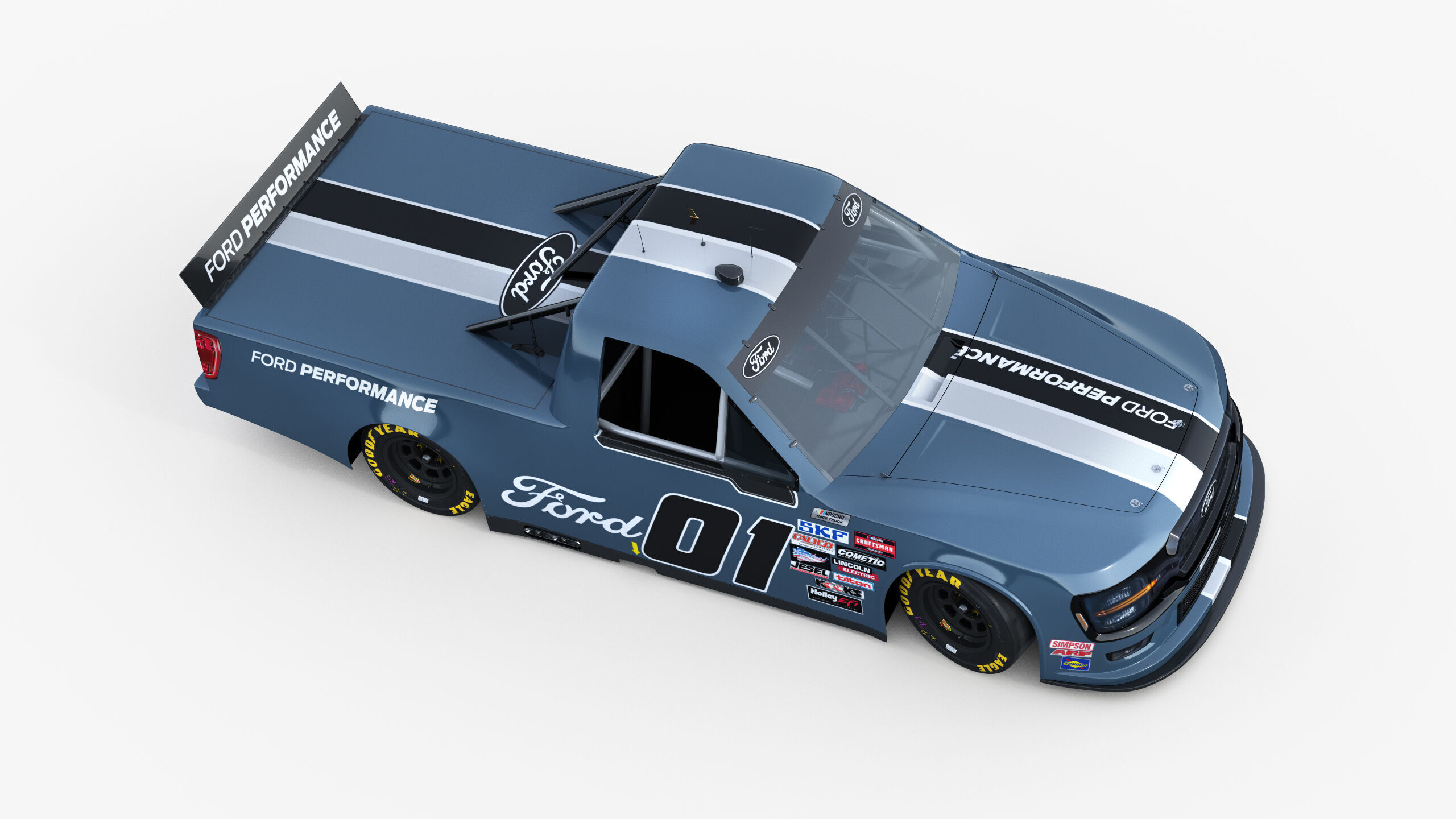 Truck Nascar F-150 2025 Template 3D model_10