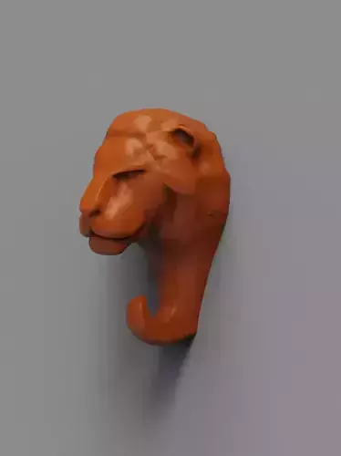 Lion Head Sculpture - wall hook