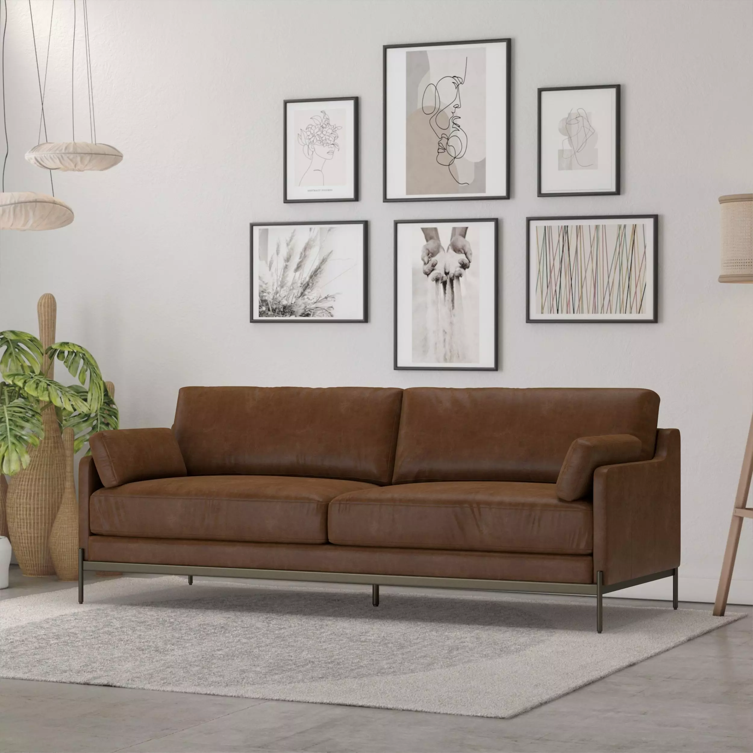 Gibson Leather Sofa 3D model