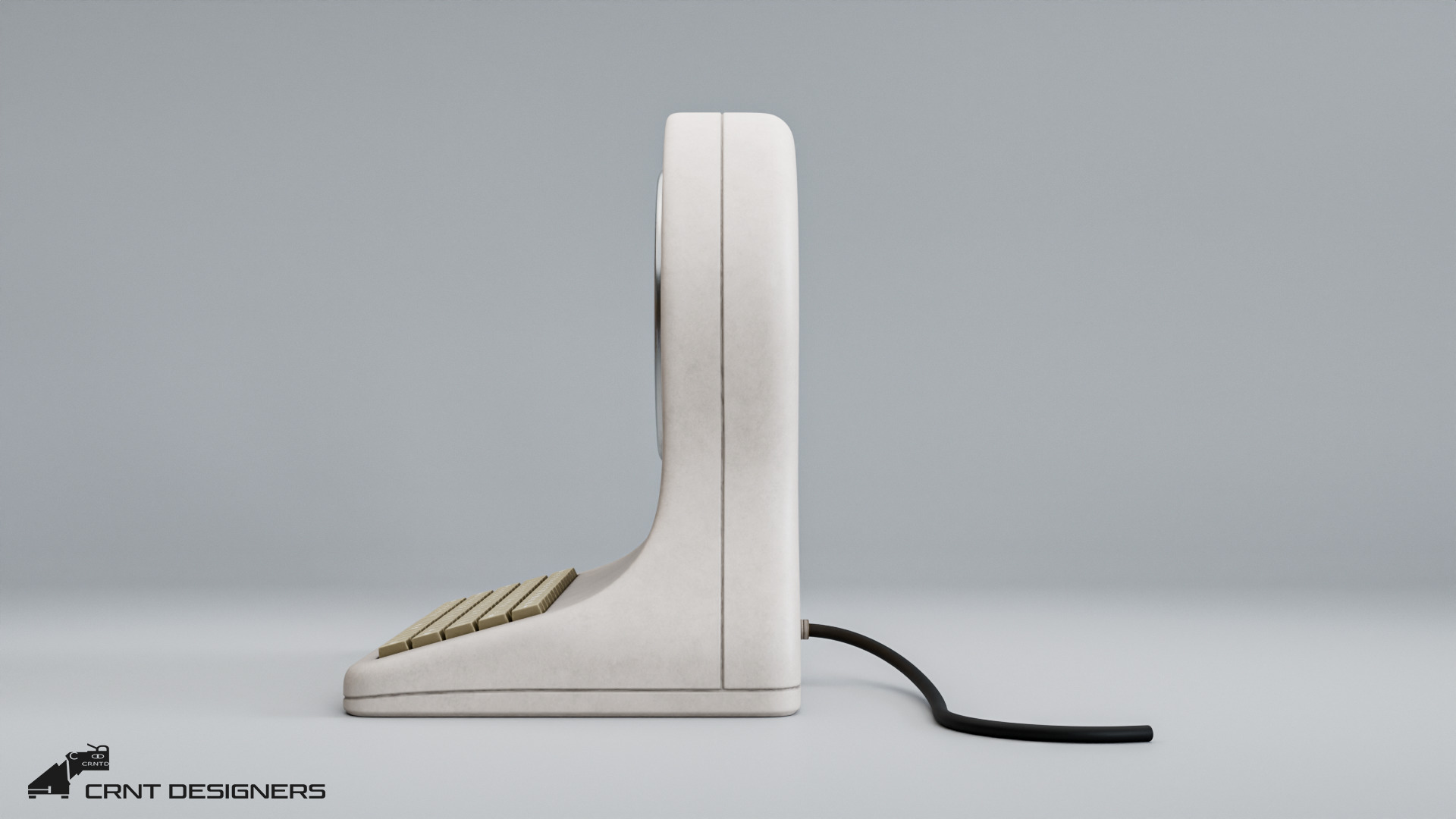 Desktop Terminal - Retro Computer 3D model_7