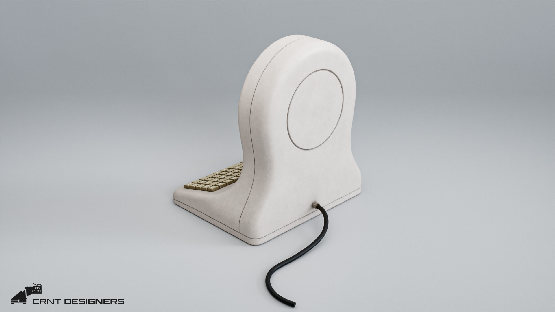 Desktop Terminal - Retro Computer 3D model_13