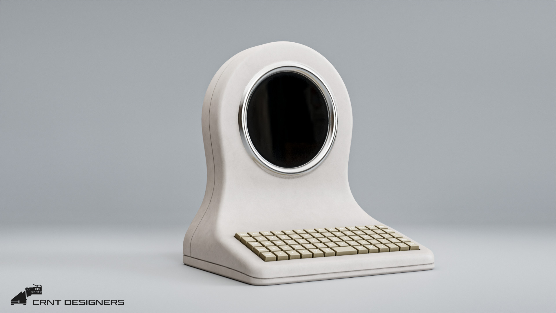 Desktop Terminal - Retro Computer 3D model_3