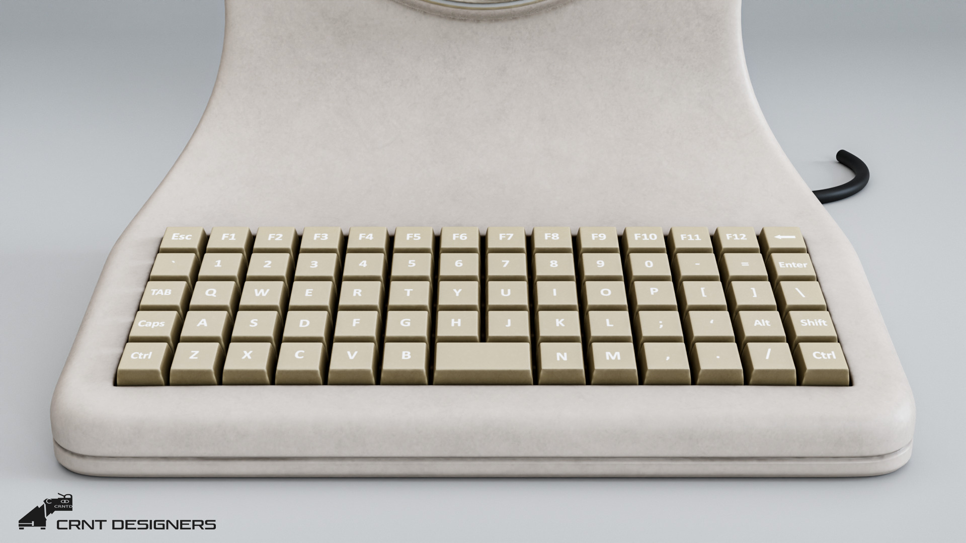 Desktop Terminal - Retro Computer 3D model_8