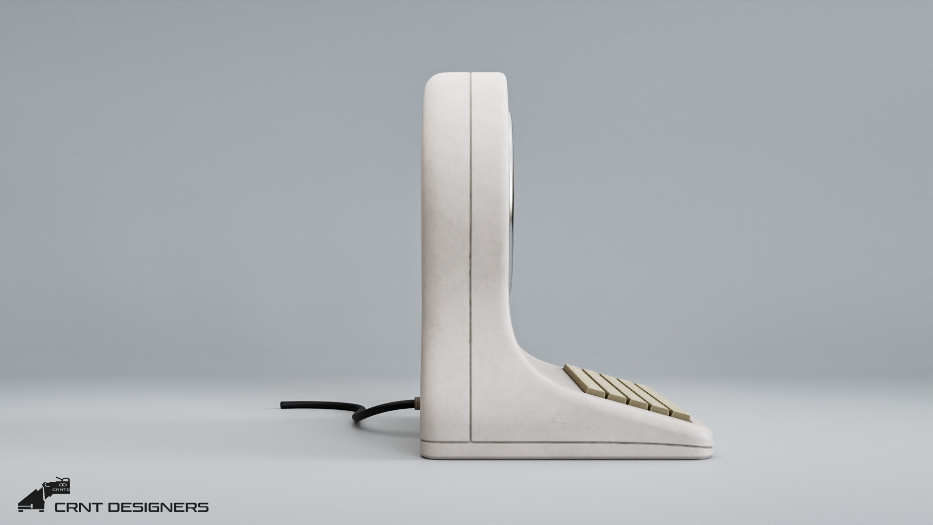 Desktop Terminal - Retro Computer 3D model_5