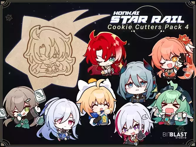 Honkai Star Rail Cookie Cutters Pack 4