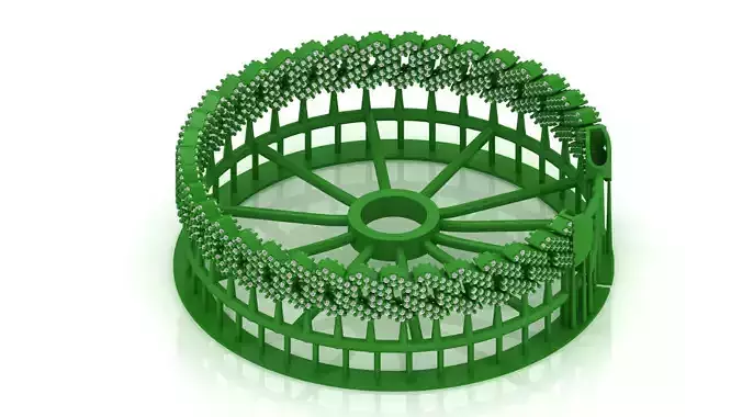 1   1 MM  DIAMOND SPIRAL 3D CUBAN BRACELET OR CHAIN OR NECKLACE 3D print model
