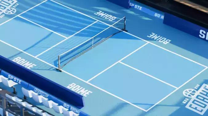 Pickleball Court PBR Textured 