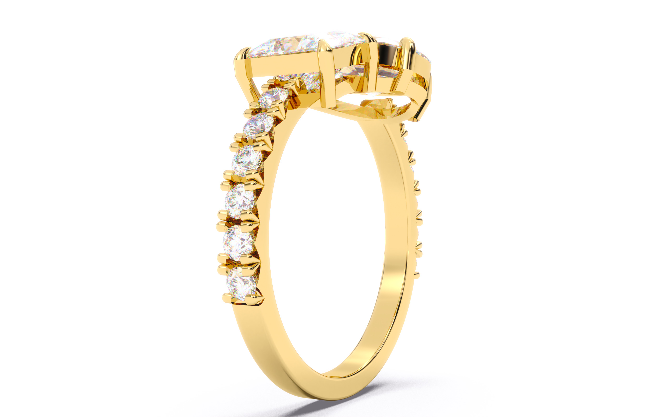 Toi et Moi Ring 360 animation renders 3dm stl details 3D print model_9