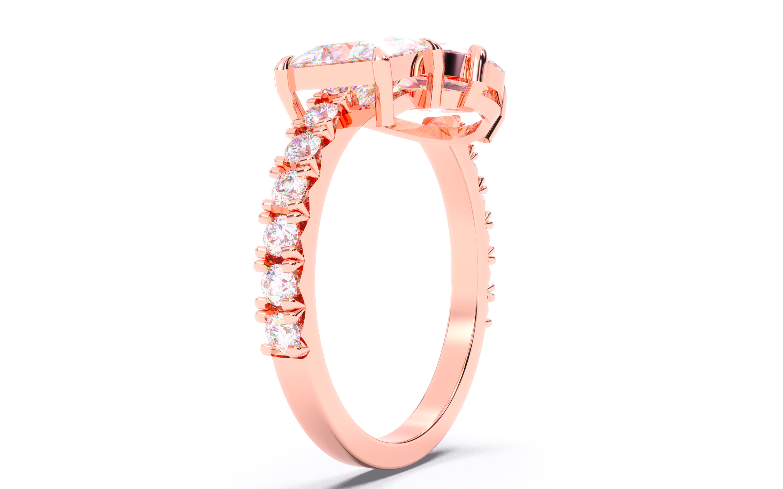 Toi et Moi Ring 360 animation renders 3dm stl details 3D print model_11