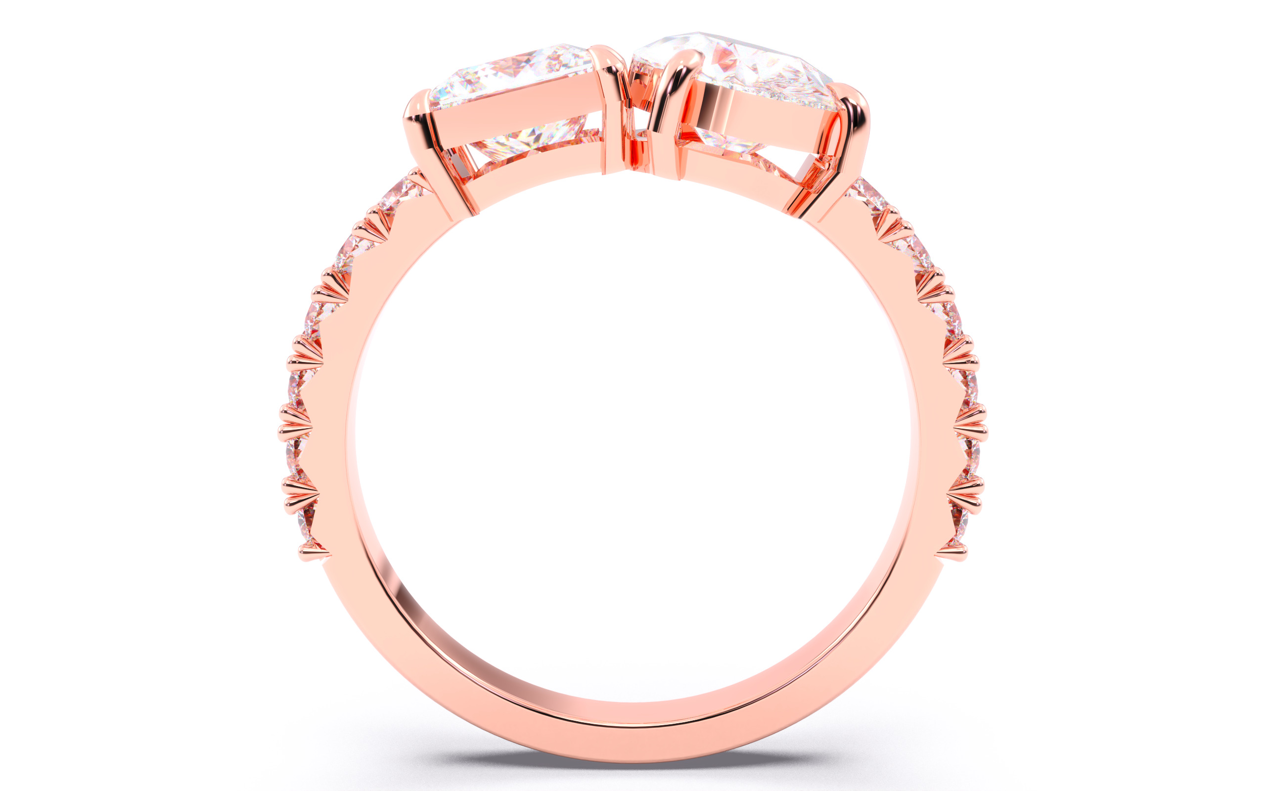 Toi et Moi Ring 360 animation renders 3dm stl details 3D print model_12