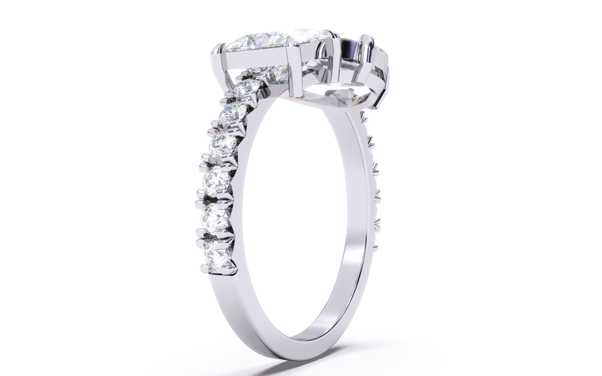 Toi et Moi Ring 360 animation renders 3dm stl details 3D print model_10