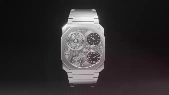 Wristwatch - Octo finissimo ultra 3D model