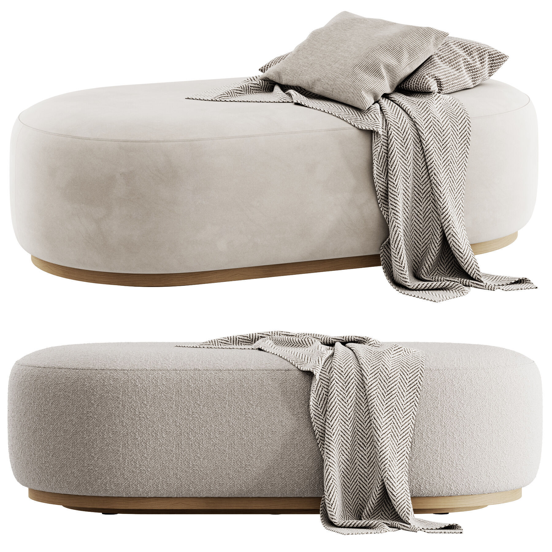 Hamilton Ottoman By Verellen 3D model_2