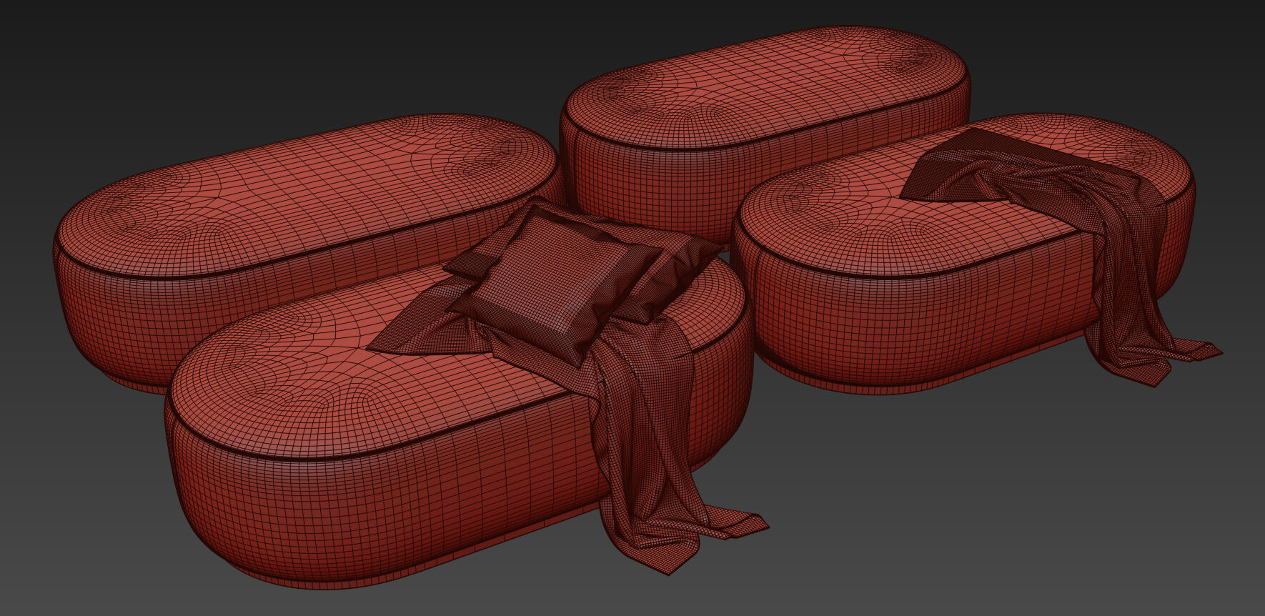 Hamilton Ottoman By Verellen 3D model_17