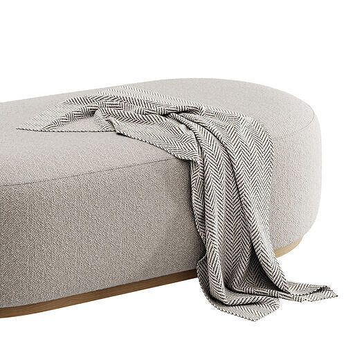 Hamilton Ottoman By Verellen 3D model 5