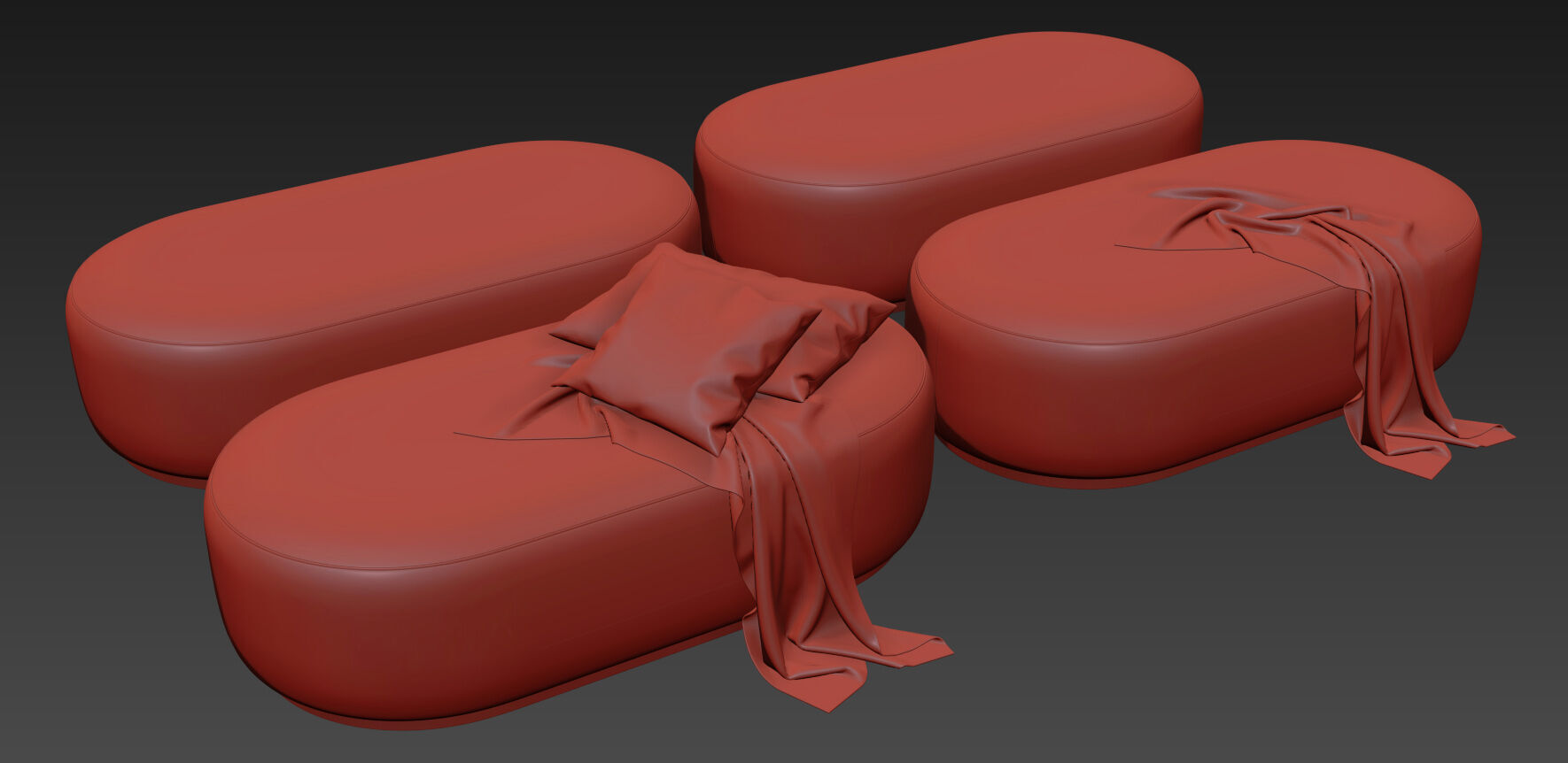 Hamilton Ottoman By Verellen 3D model_16