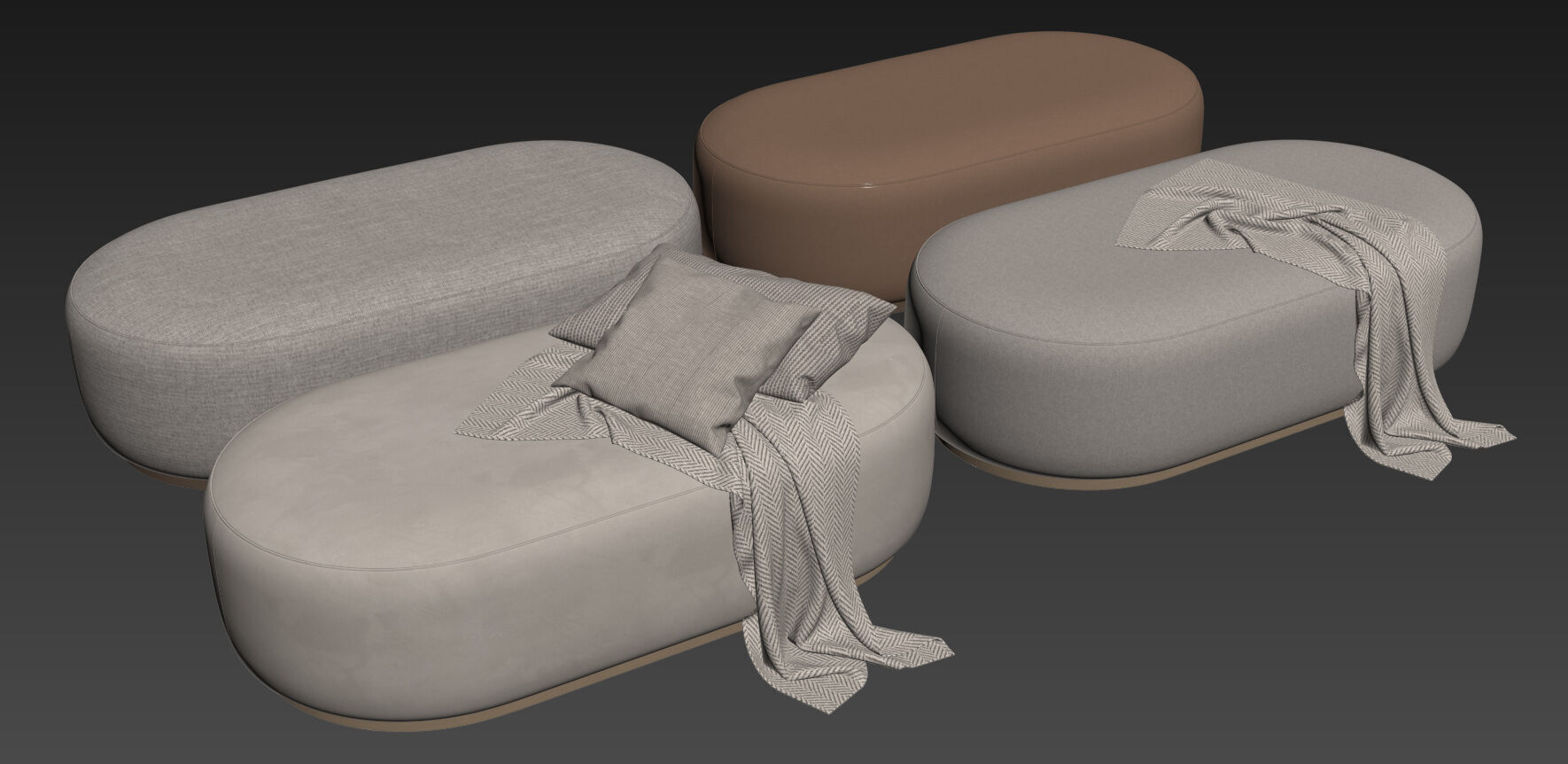 Hamilton Ottoman By Verellen 3D model_15