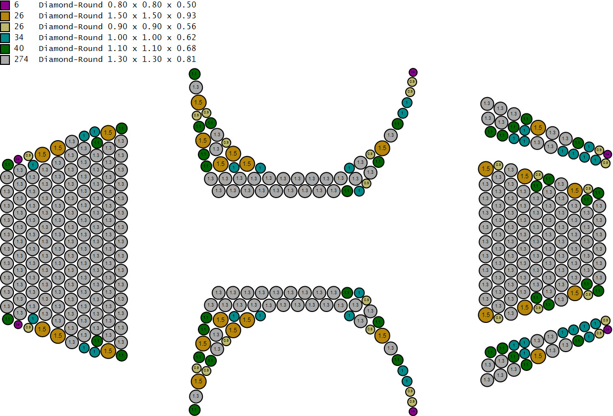Custom Initial A to Z Letter Diamond Ring -  Alphabet Rings 3D print model_16