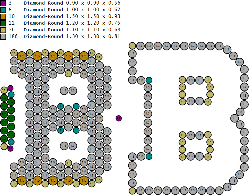 Custom Initial A to Z Letter Diamond Ring -  Alphabet Rings 3D print model_17