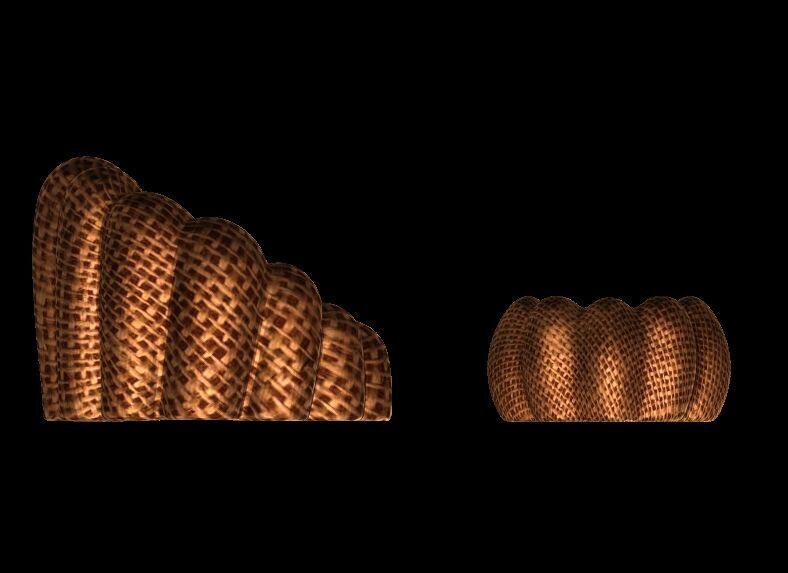 Puffy Sofa UV Unwrapped 3D print model_3