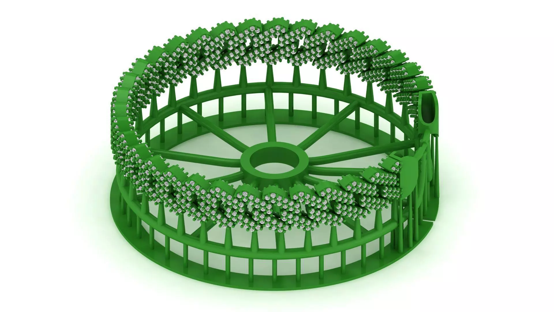 1 2 MM DIAMOND SPIRAL 3D CUBAN BRACELET OR CHAIN OR NECKLACE 3D print model_0