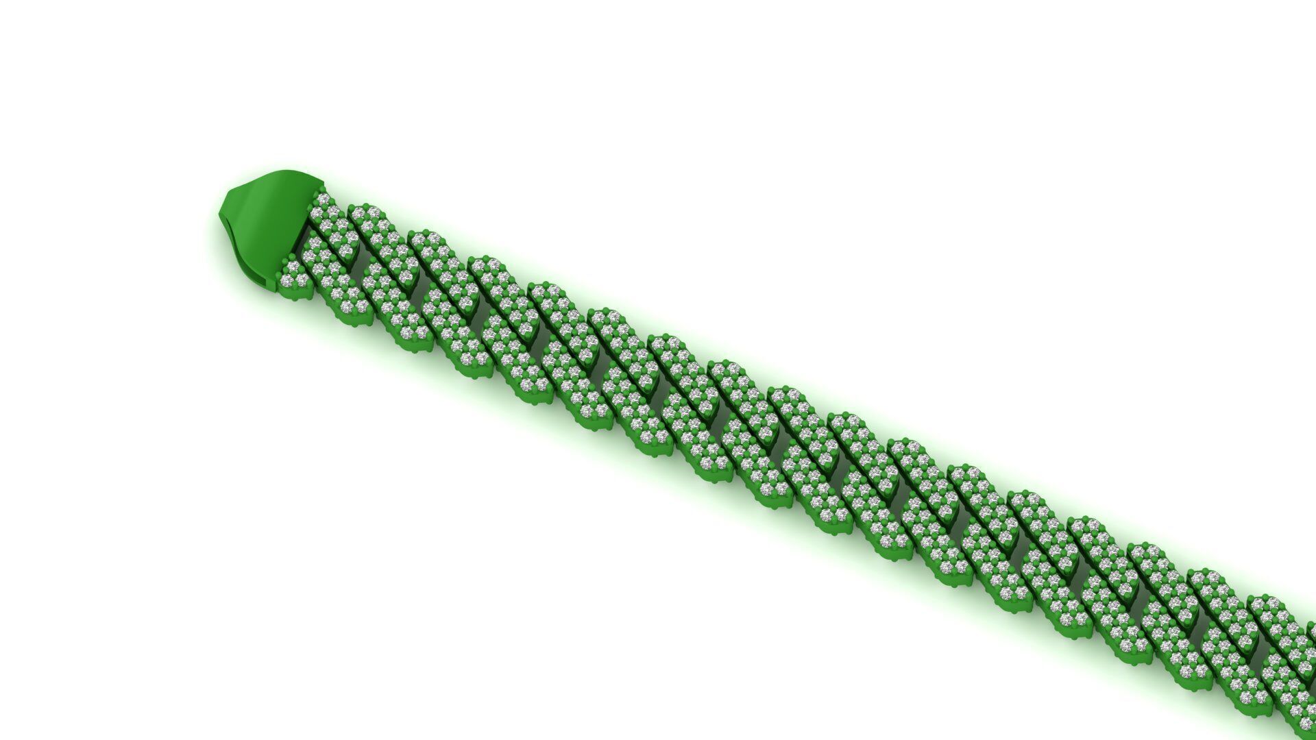 1 2 MM DIAMOND SPIRAL 3D CUBAN BRACELET OR CHAIN OR NECKLACE 3D print model_2