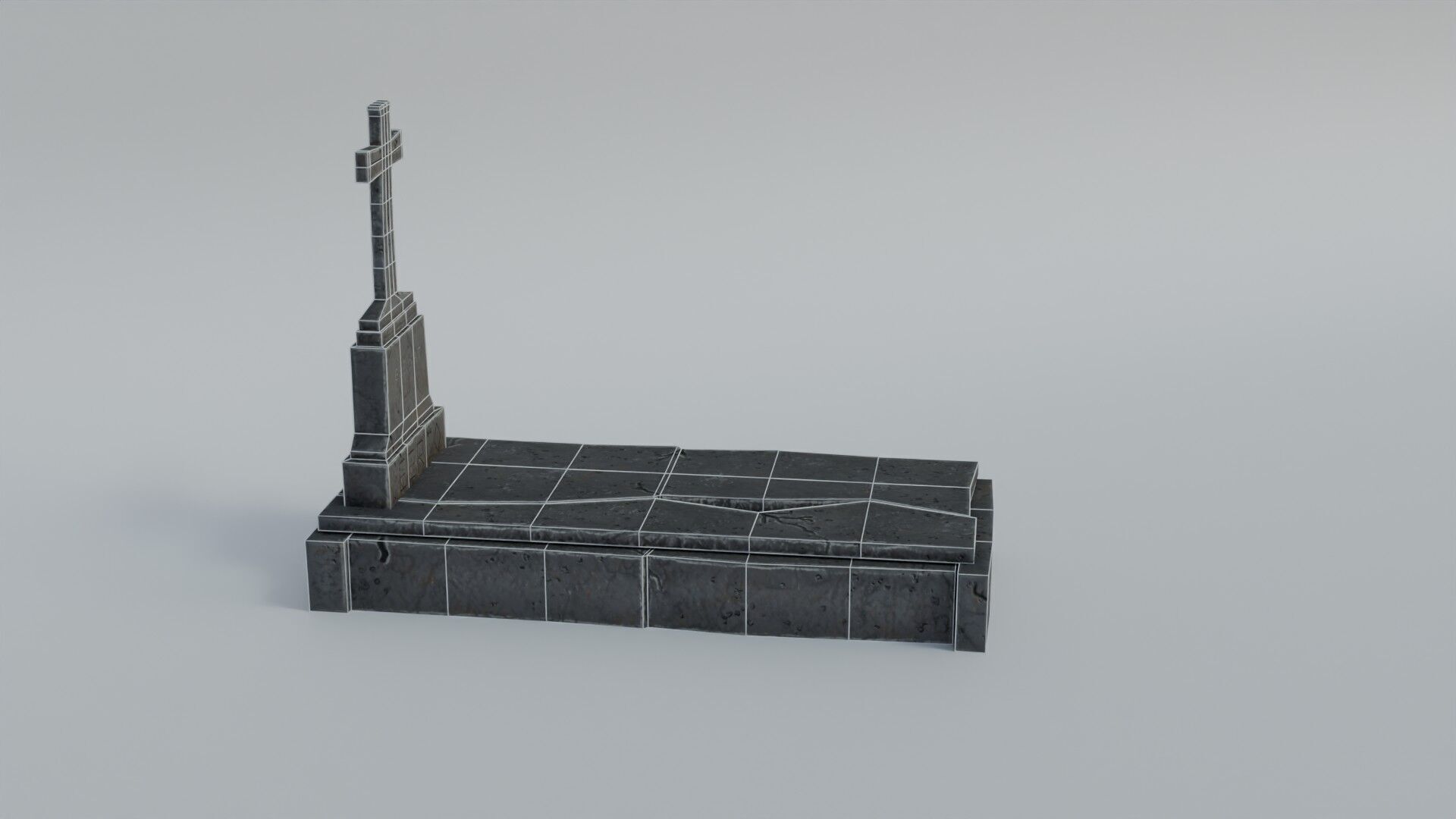Grave 3 Low-poly 3D model_21