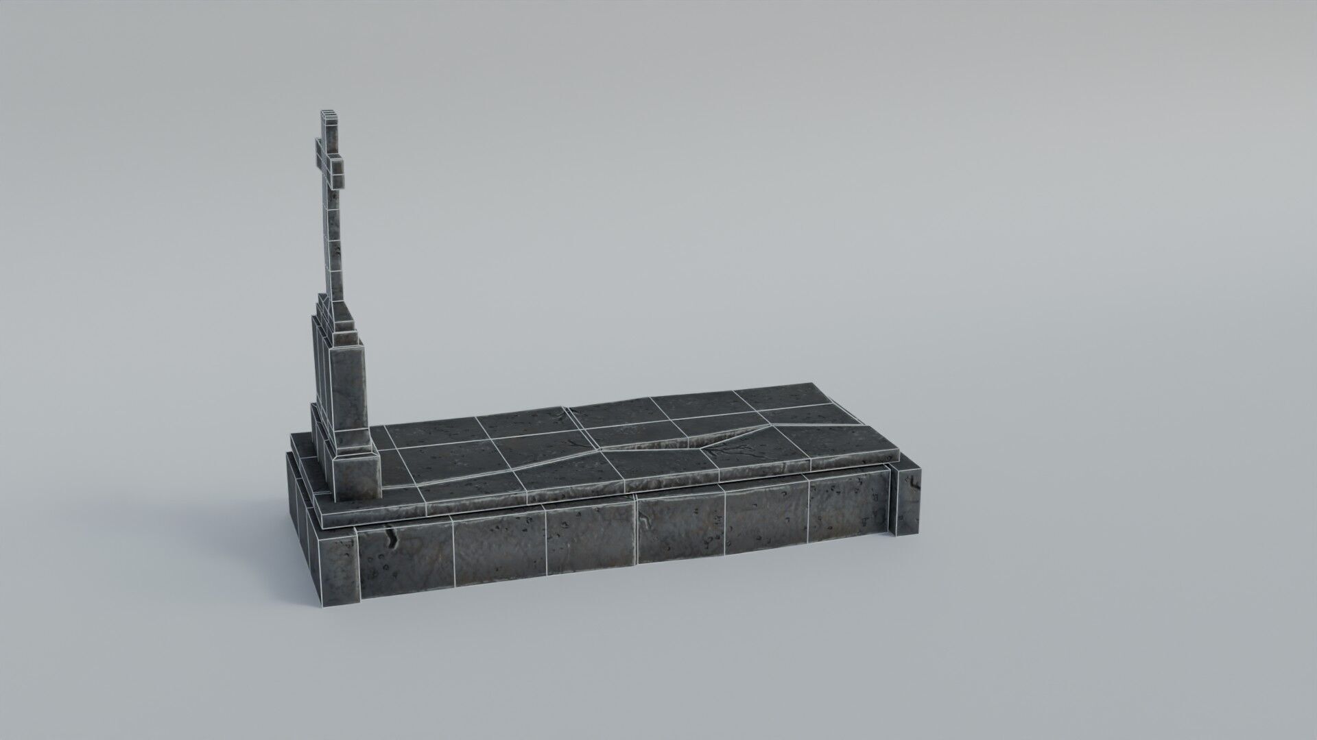 Grave 3 Low-poly 3D model_22