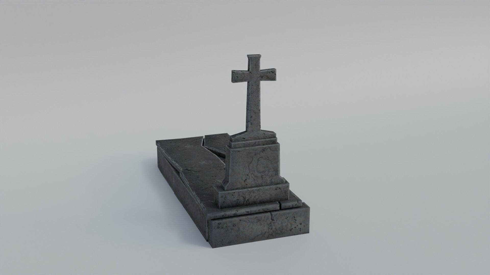 Grave 3 Low-poly 3D model_8