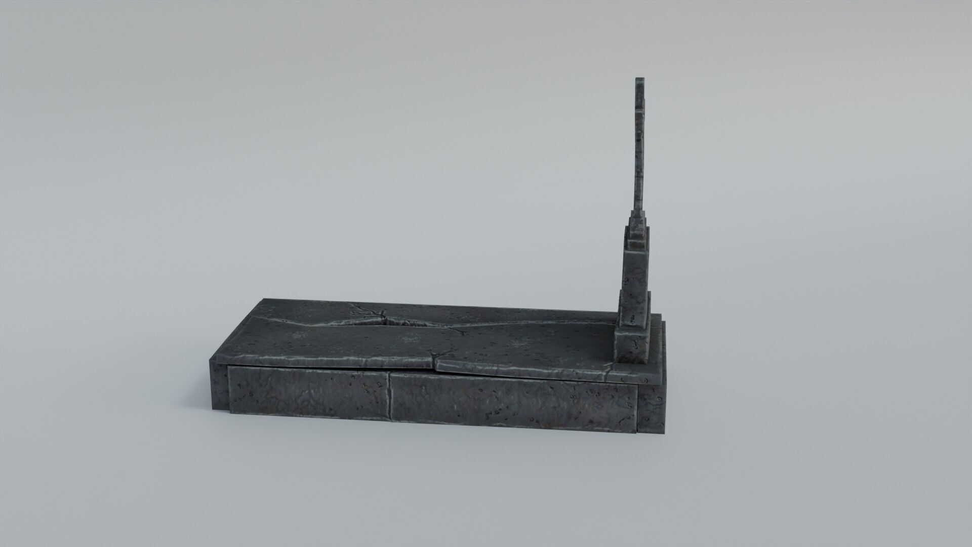 Grave 3 Low-poly 3D model_10