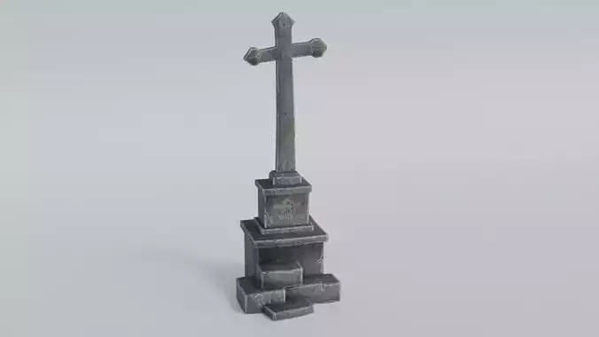 Grave 2 Low-poly 3D model