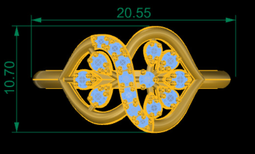 diamond pendant set 3D print model_2