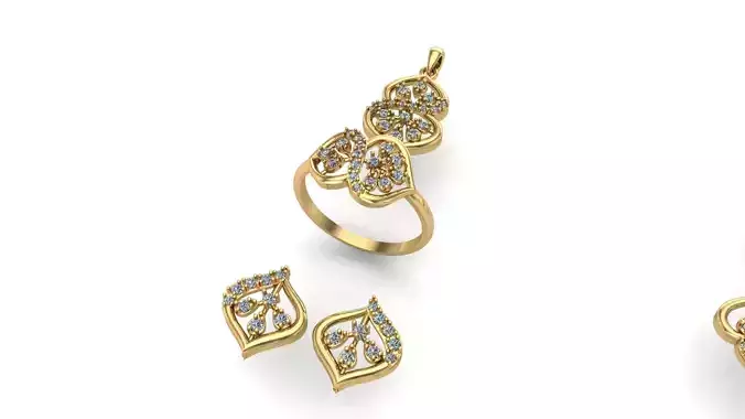 diamond pendant set