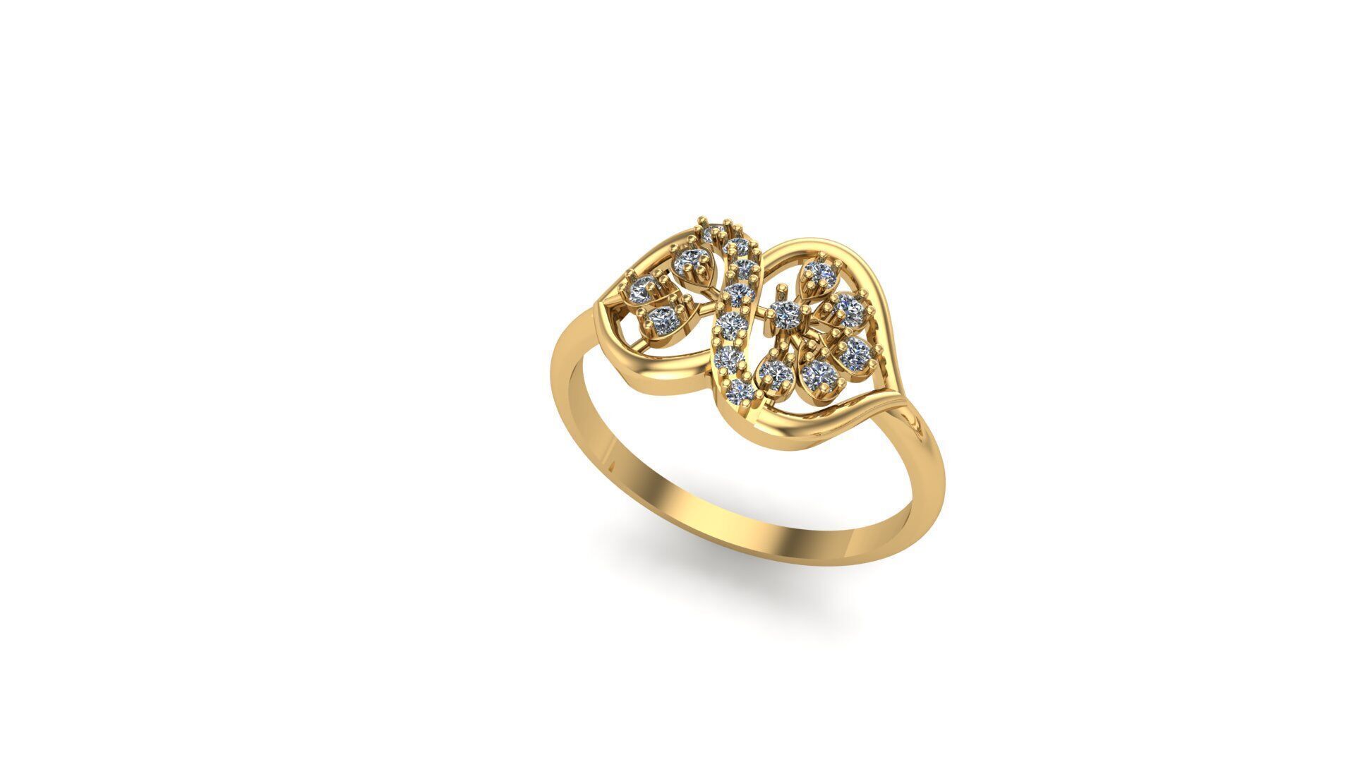 diamond pendant set 3D print model_5