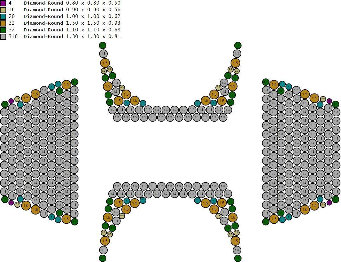 Custom Initial A to Z Letter Diamond Ring -  Alphabet Rings 3D print model_17